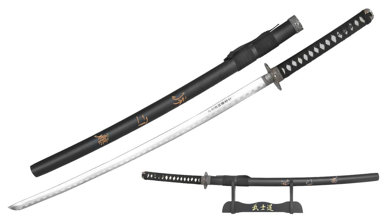 Tole 10 Imperial Katana Black Samurai II schwarz inkl. Scheide und Stnder