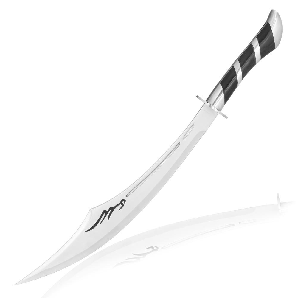 Tole 10 Imperial Schwert Fantasy Scimitar silber/schwarz inkl. Nylonscheide