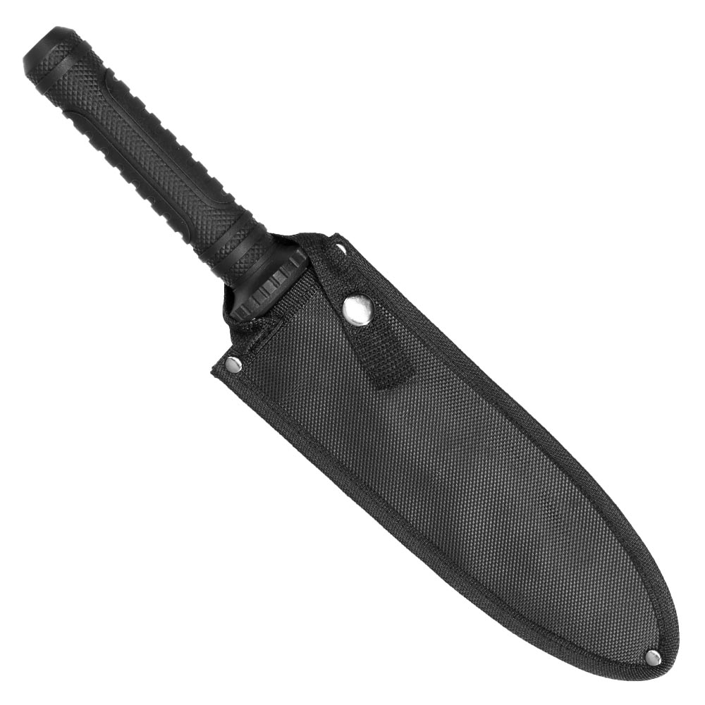 Haller Outdoormesser mit Sgezahnung schwarz inkl. Nylonscheide Bild 4