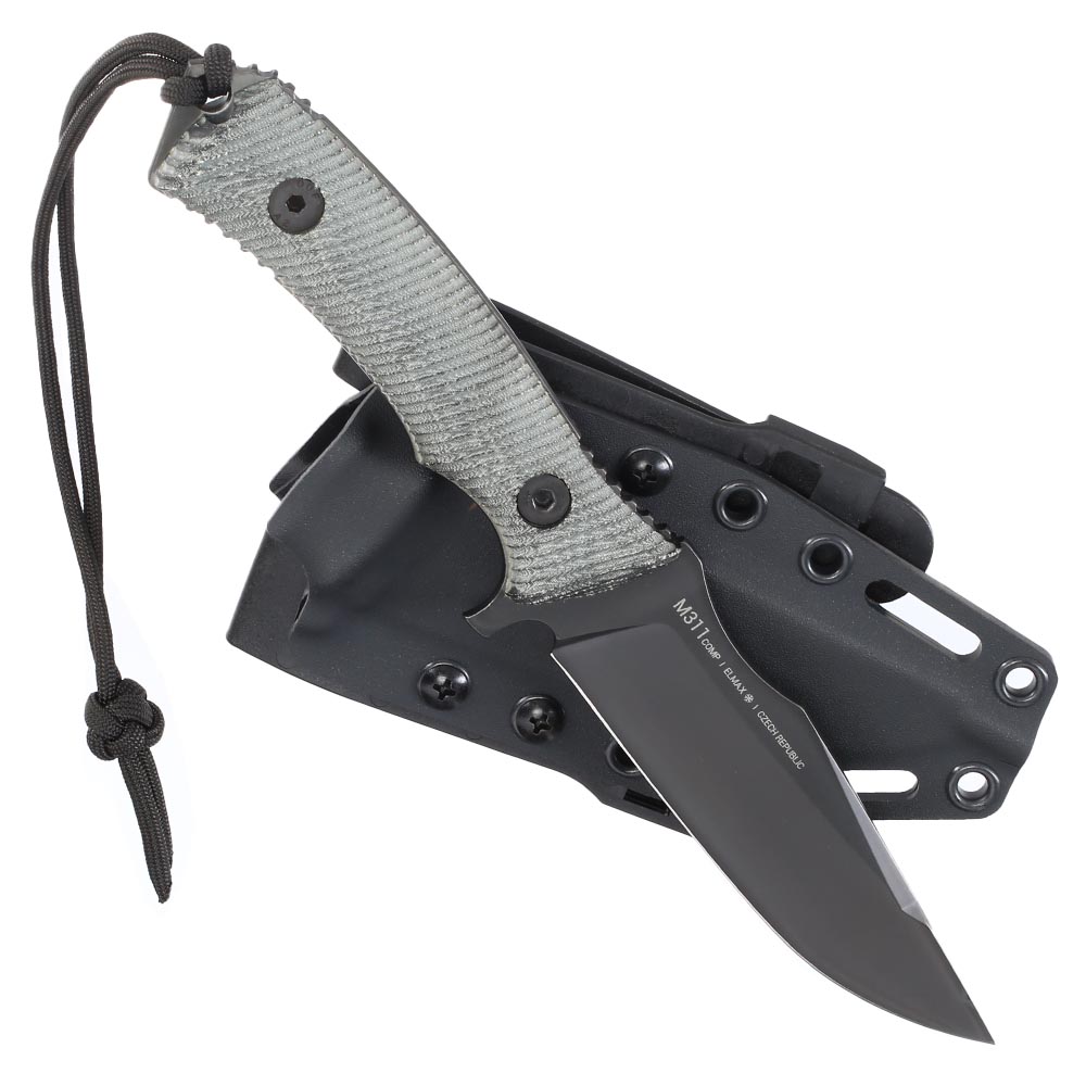 ANV Knives Outdoormesser M311 Comp Elmax Stahl Micarta schwarz inkl. Kydexscheide Bild 1