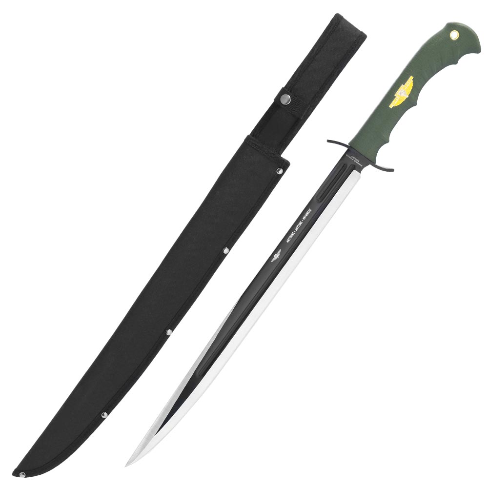 United Cutlery Schwert USMC Marine Force Recon Sword schwarz/oliv inkl. Nylonscheide