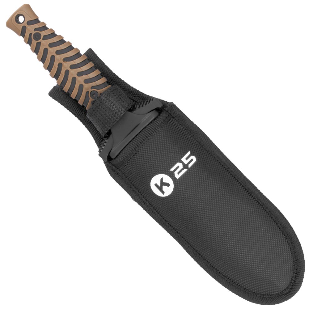 K25 Messer Tactical III titanbeschichtet teilsgezahnung schwarz/coyote inkl. Nylon-Grtelscheide Bild 4