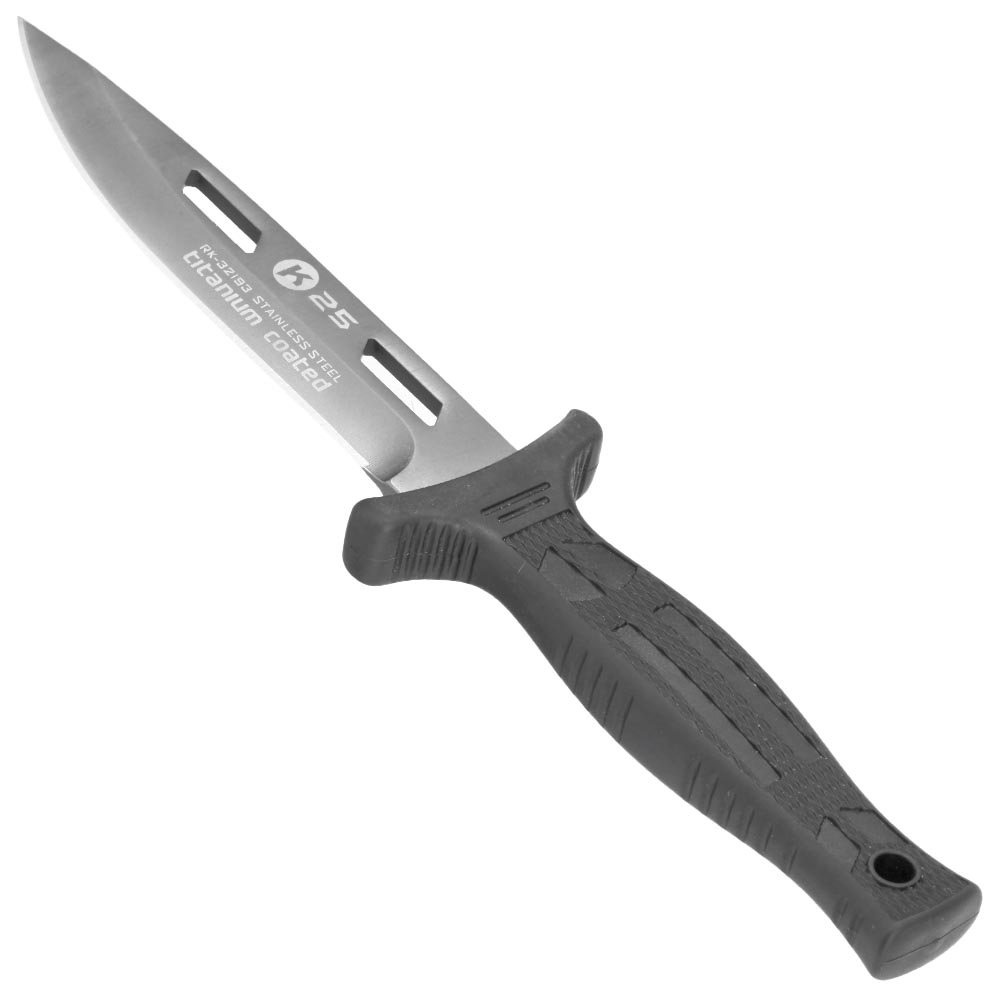 K25 Stiefelmesser Tactical titanbeschichtet schwarz inkl. Nylon-Grtelscheide Bild 2