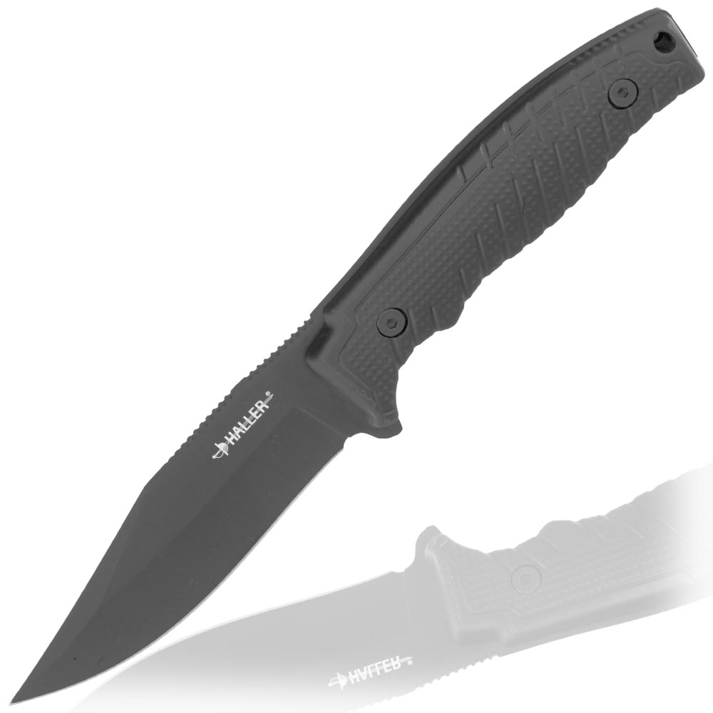 Haller Outdoormesser Basic schwarz inkl. 360 Kydex-Grtelscheide