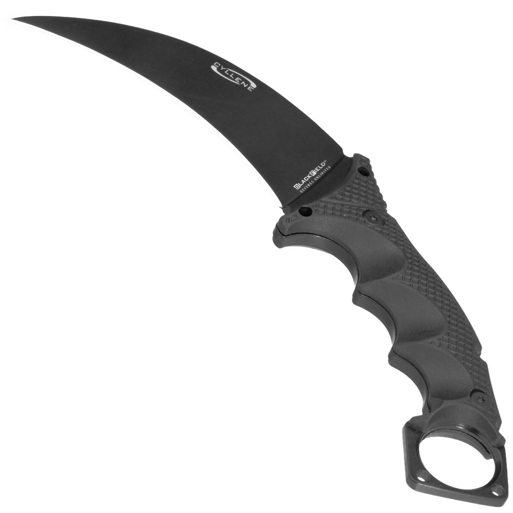 BlackField Karambit Messer Cyllene schwarz inkl. verstellbarer Kydexscheide Bild 2