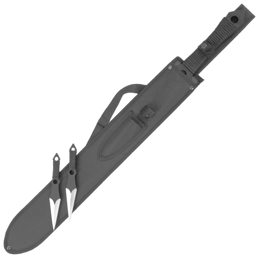 Haller Rckenschwert mit zwei Dolchen schwarz inkl. Nylon-Grtelscheide und Rckentragegurt Bild 6