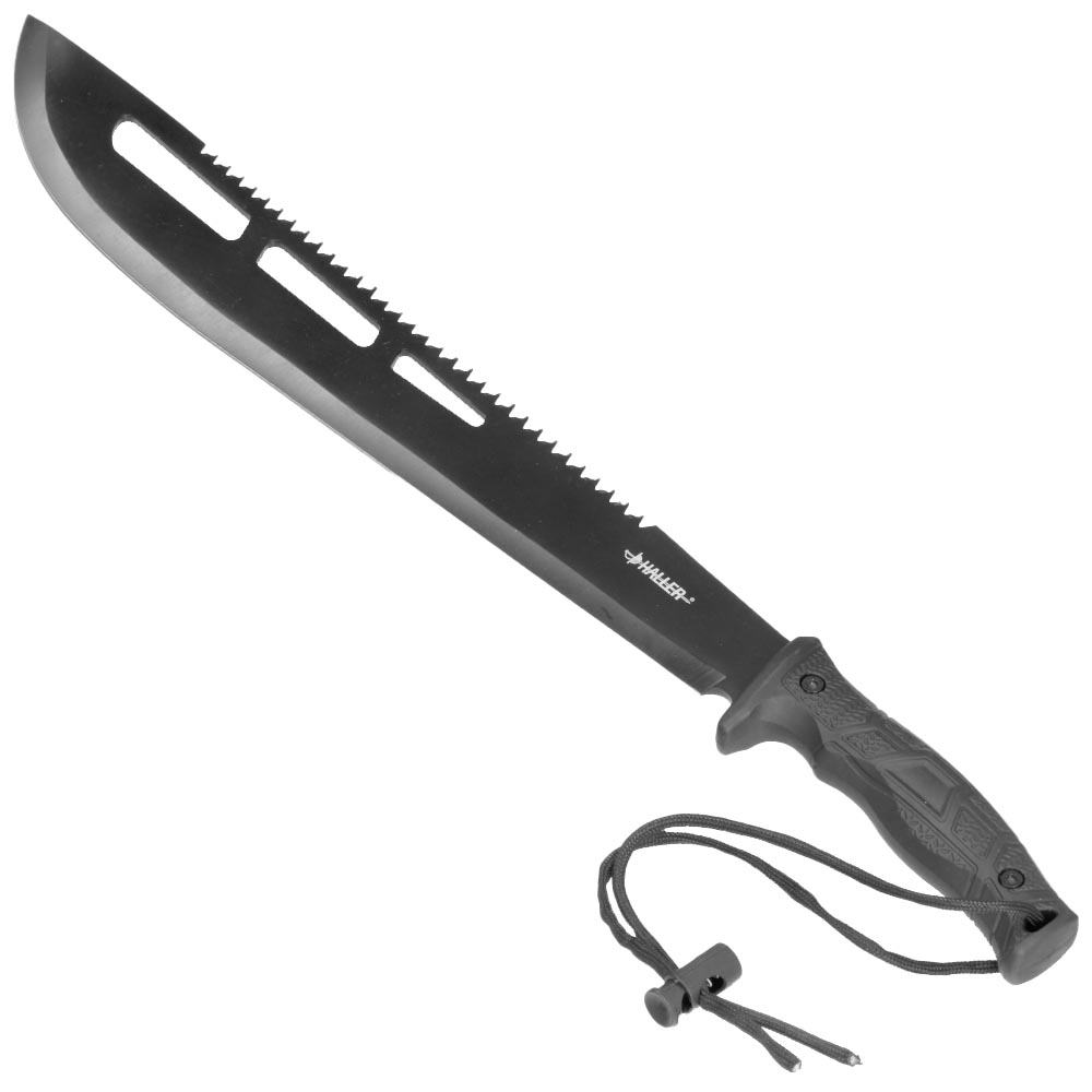 Haller Machete Black Saw Sgezahnung schwarz inkl. Nylon-Grtelscheide mit Rckentragegurt Bild 2