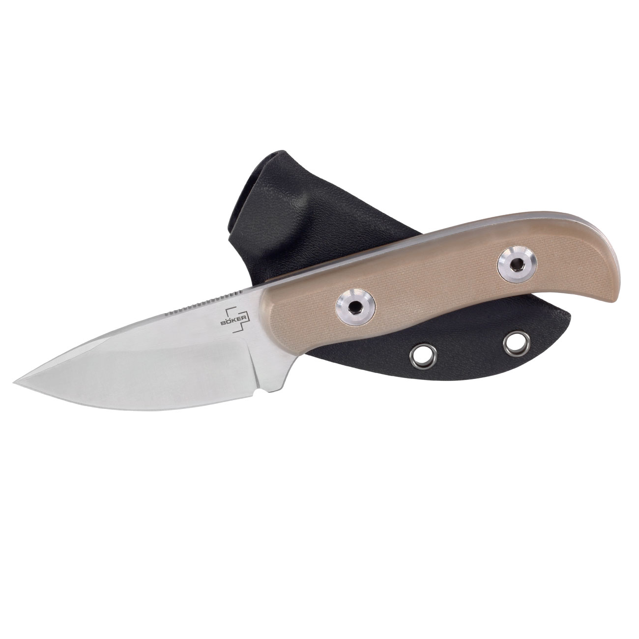 Bker Plus Outdoormesser Dasos 2.0 D2 Stahl tan inkl. Kydexscheide und 90 Grtelclip Bild 3