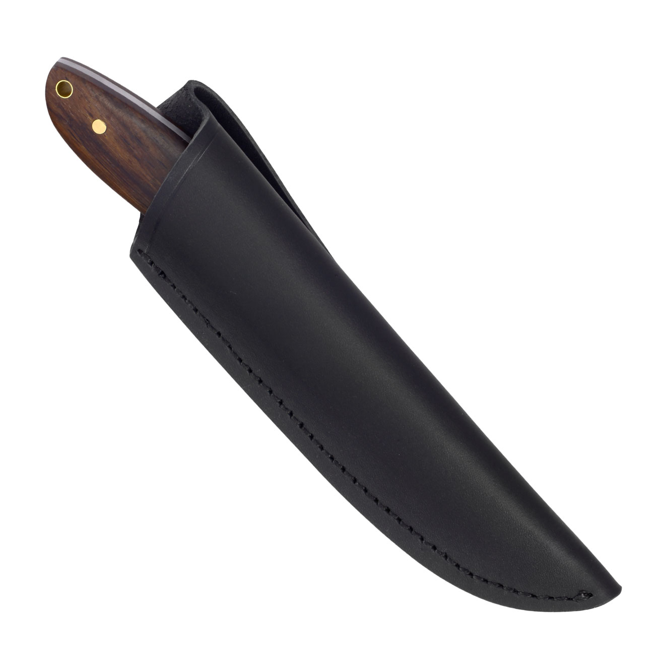 Magnum Outdoormesser Vernery Damast mit Ebenholzgriffschalen inkl. Lederscheide Bild 4