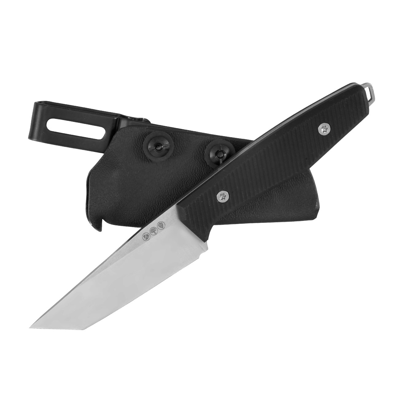 Bker Grtelmesser AK1 American Tanto schwarz inkl. Kydexscheide Bild 3