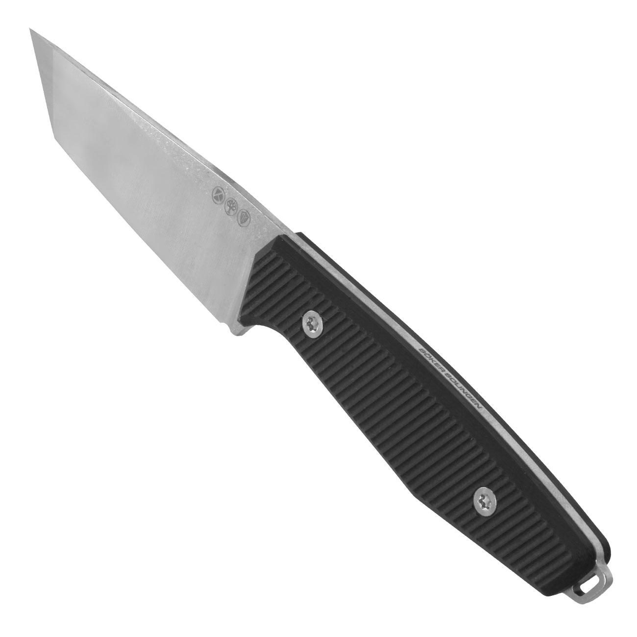 Bker Grtelmesser AK1 American Tanto schwarz inkl. Kydexscheide Bild 6