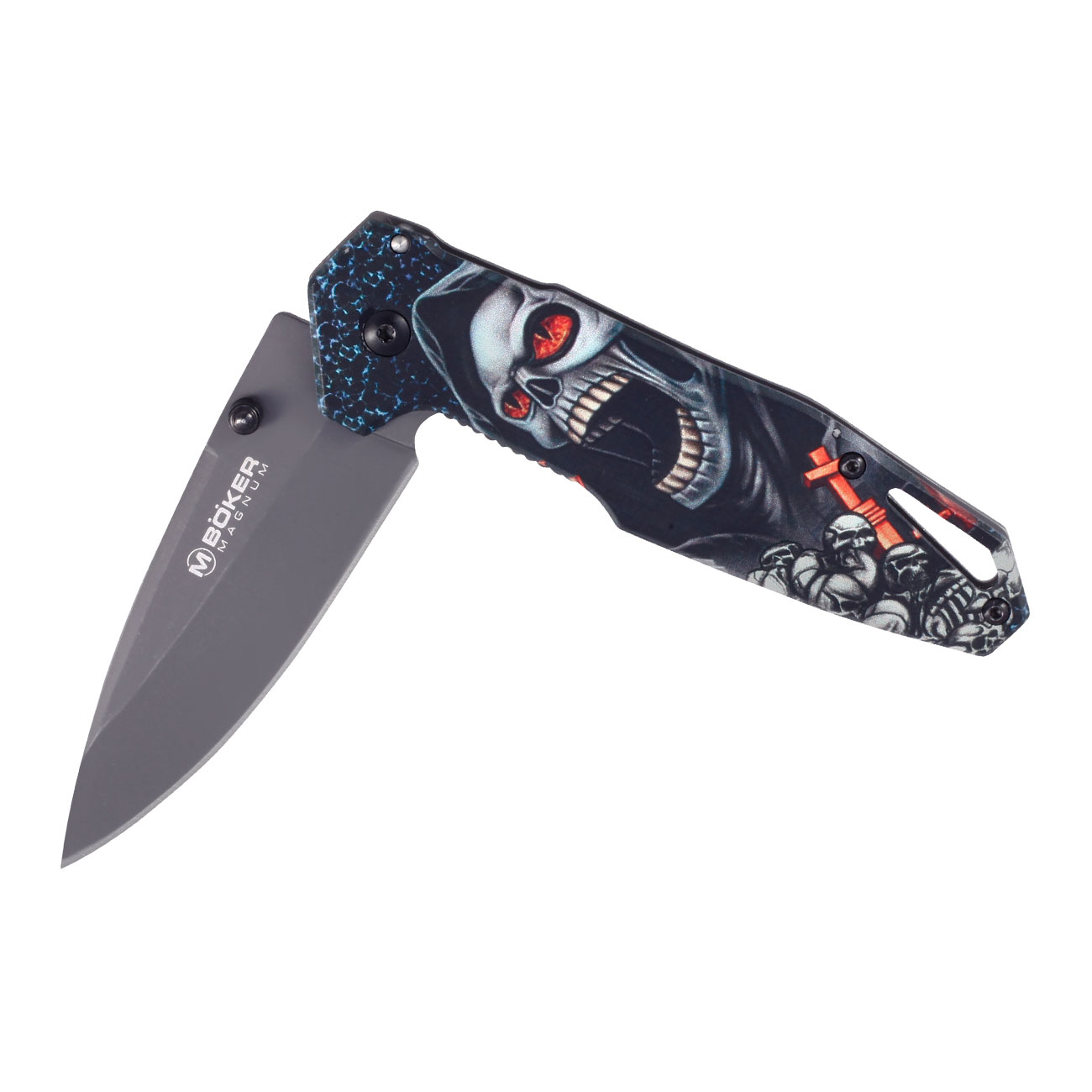 Magnum Einhandmesser Screaming Skull inkl. Grtelclip Bild 3