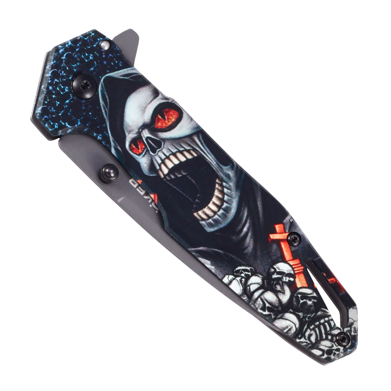 Magnum Einhandmesser Screaming Skull inkl. Grtelclip Bild 4