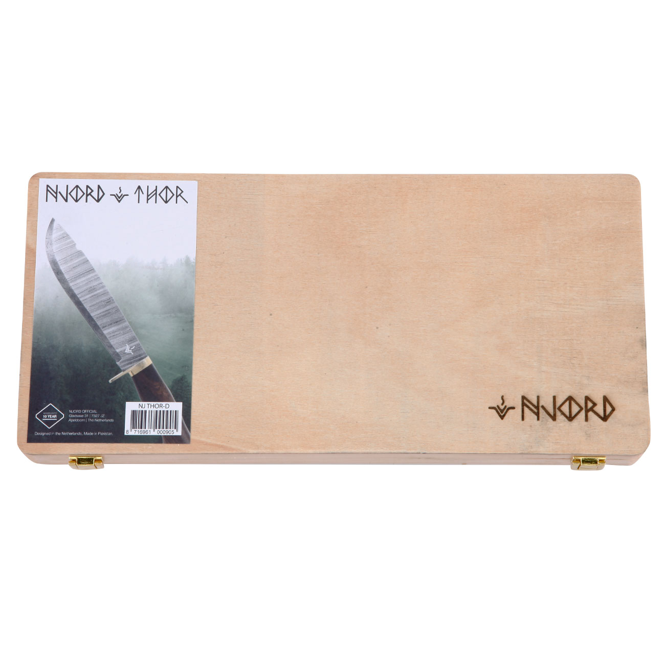 Njord Haumesser Thor Damast inkl. Lederscheide und Aufbewahrungsbox Bild 8