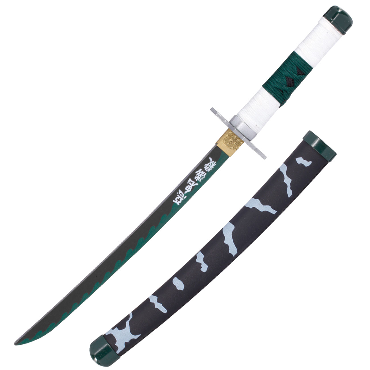 Haller Mini Katana Demon Slayer Sanemi schwarz/grn inkl. Scheide und Schwertstnder