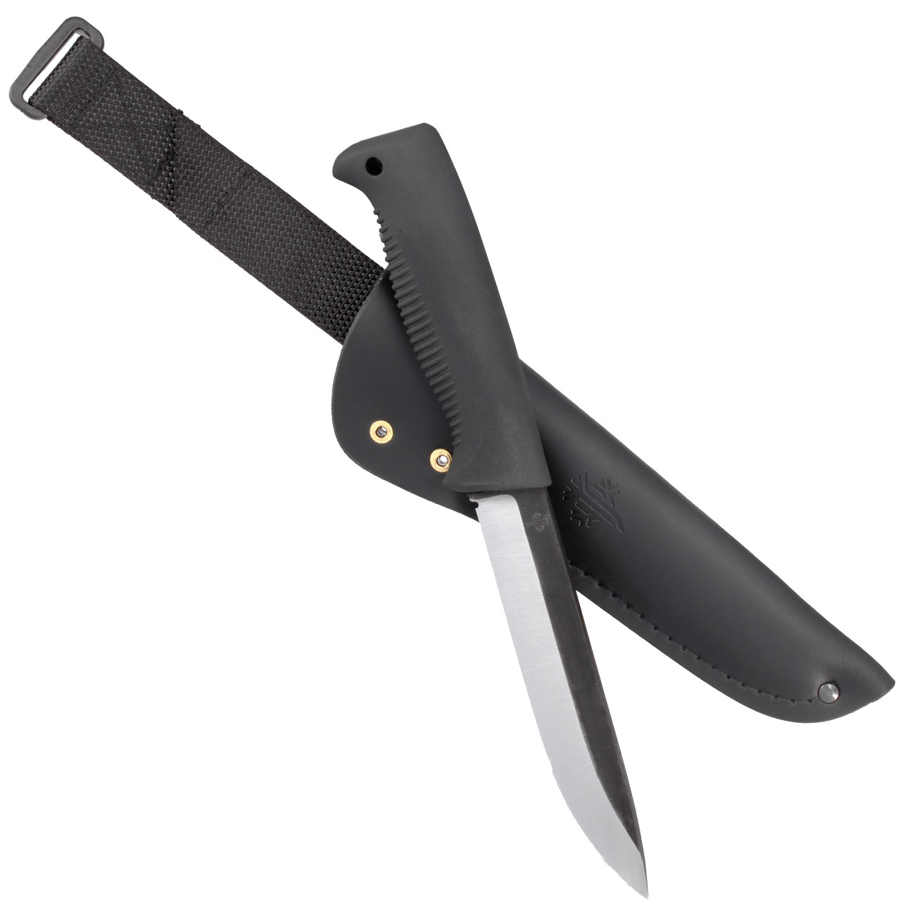 Peltonen Knives Outdoormesser M95 Ranger Puukko Kohlenstoffstahl schwarz inkl. Lederscheide Bild 3