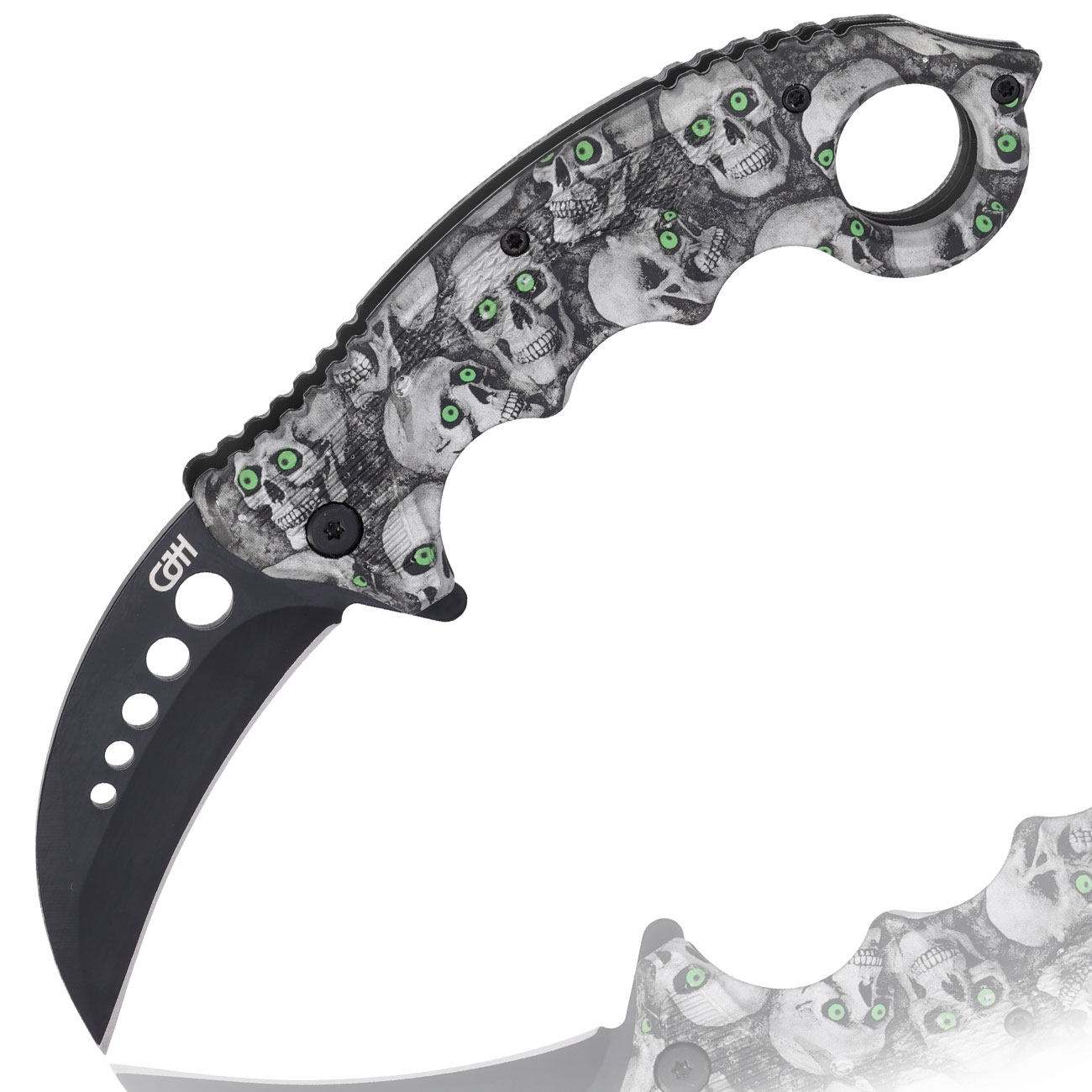 CJH Karambit Totenkpfe inkl. Grtelclip