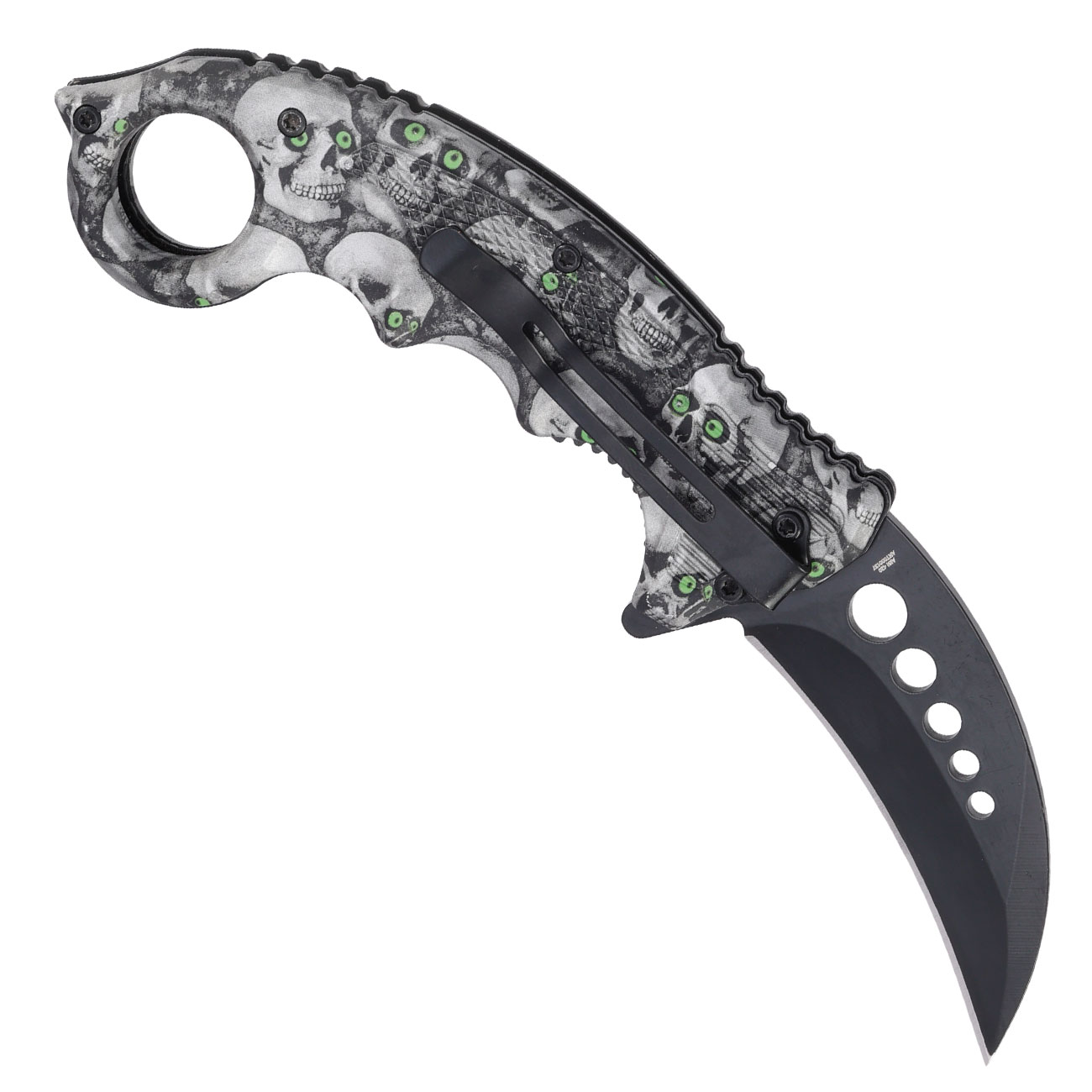 CJH Karambit Totenkpfe inkl. Grtelclip Bild 1