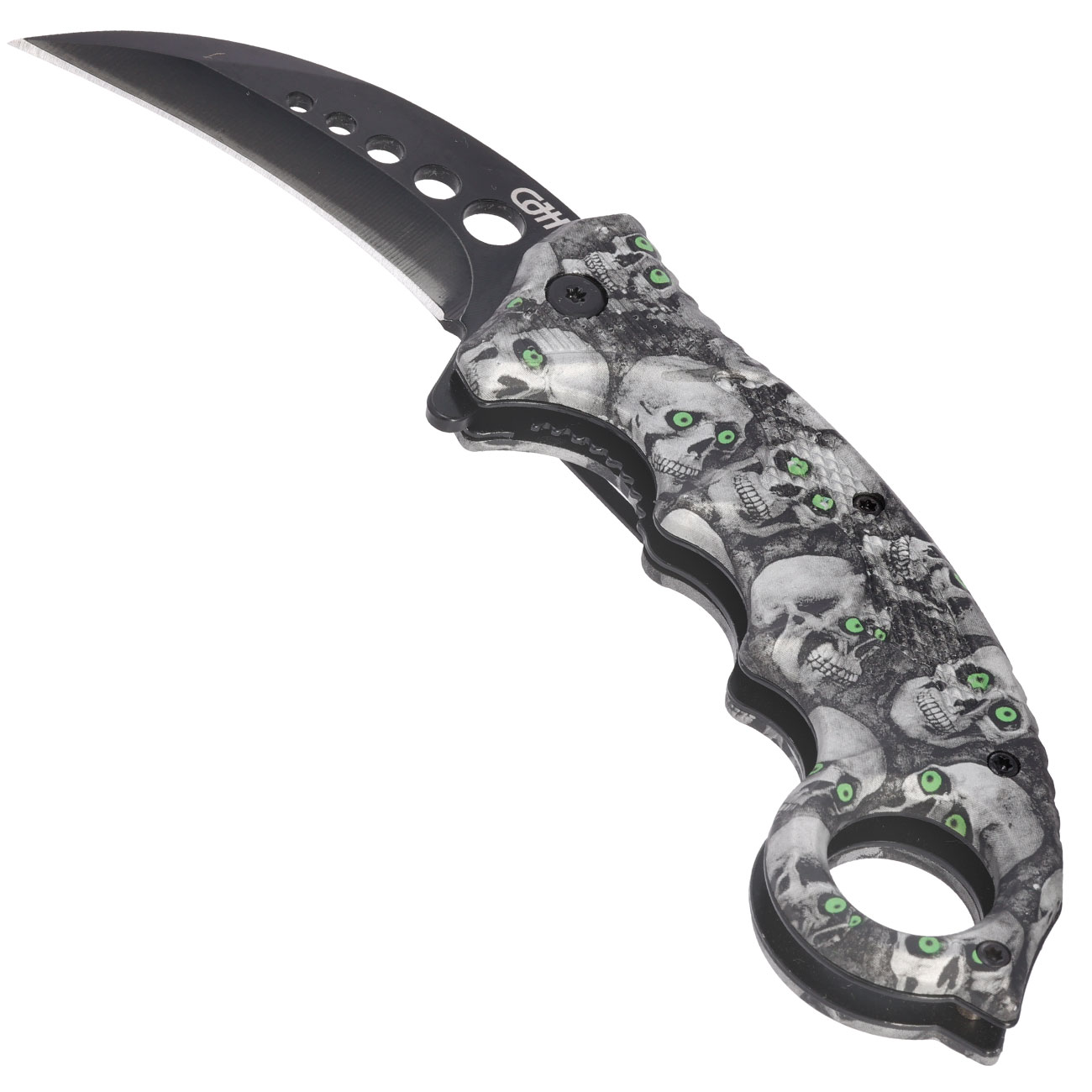 CJH Karambit Totenkpfe inkl. Grtelclip Bild 2