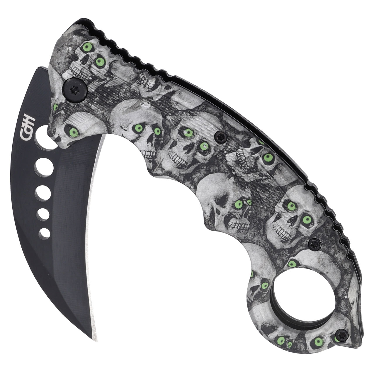 CJH Karambit Totenkpfe inkl. Grtelclip Bild 3