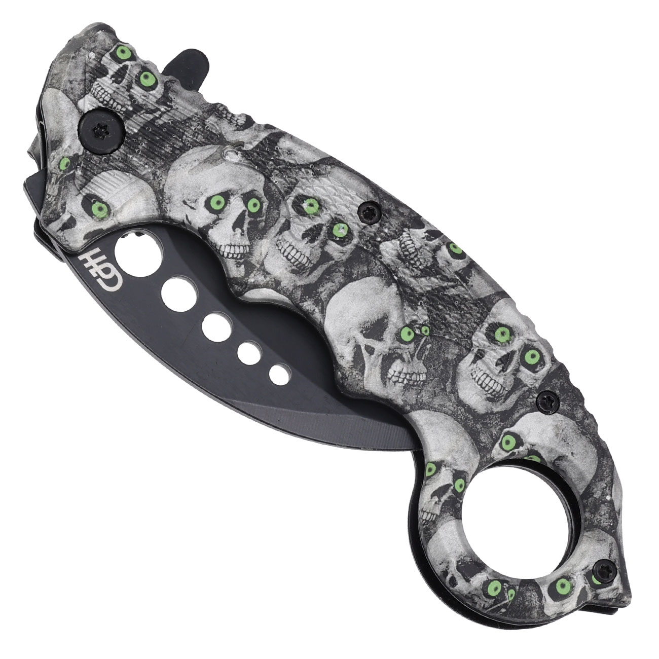CJH Karambit Totenkpfe inkl. Grtelclip Bild 4