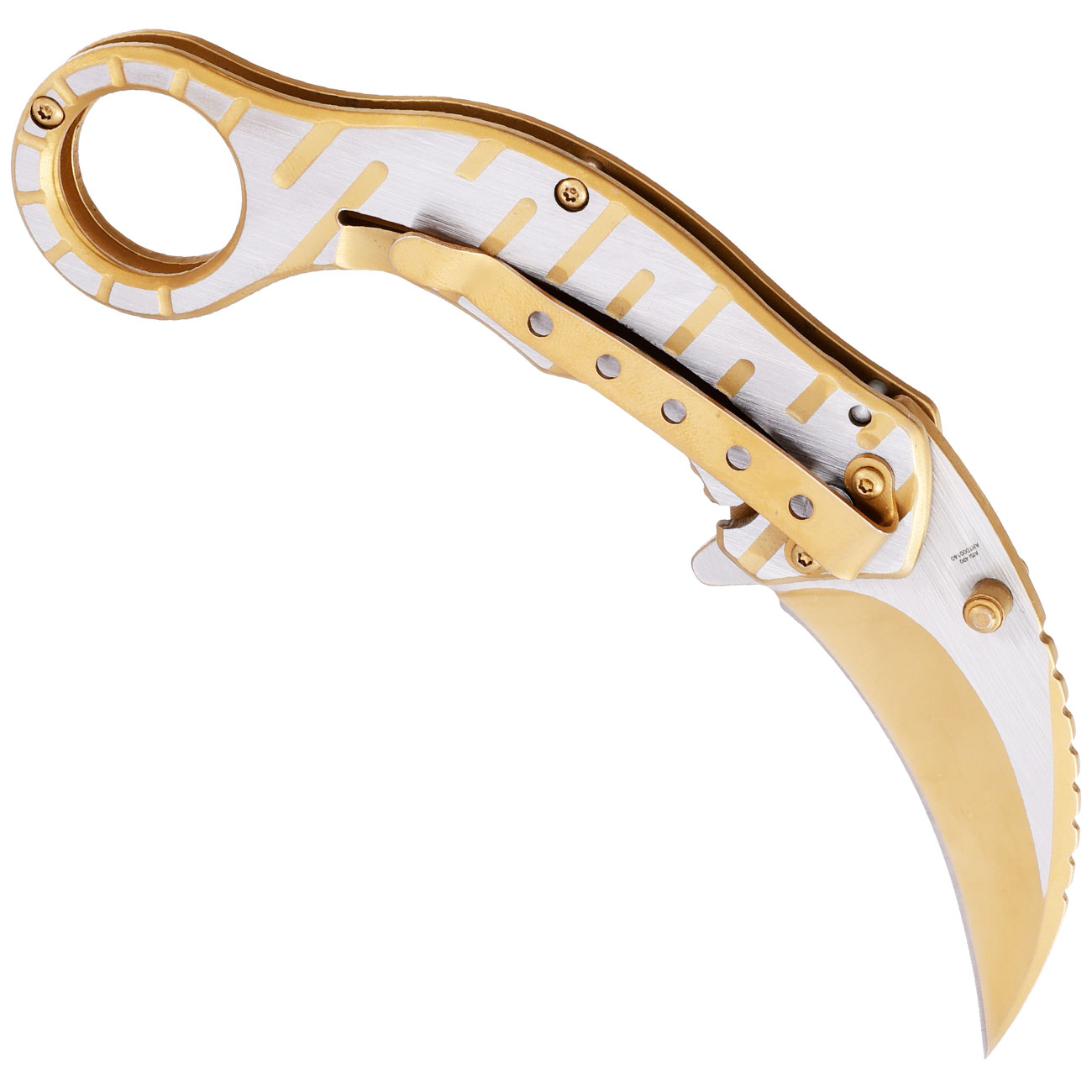 CJH Karambit silber/gold inkl. Grtelclip Bild 1