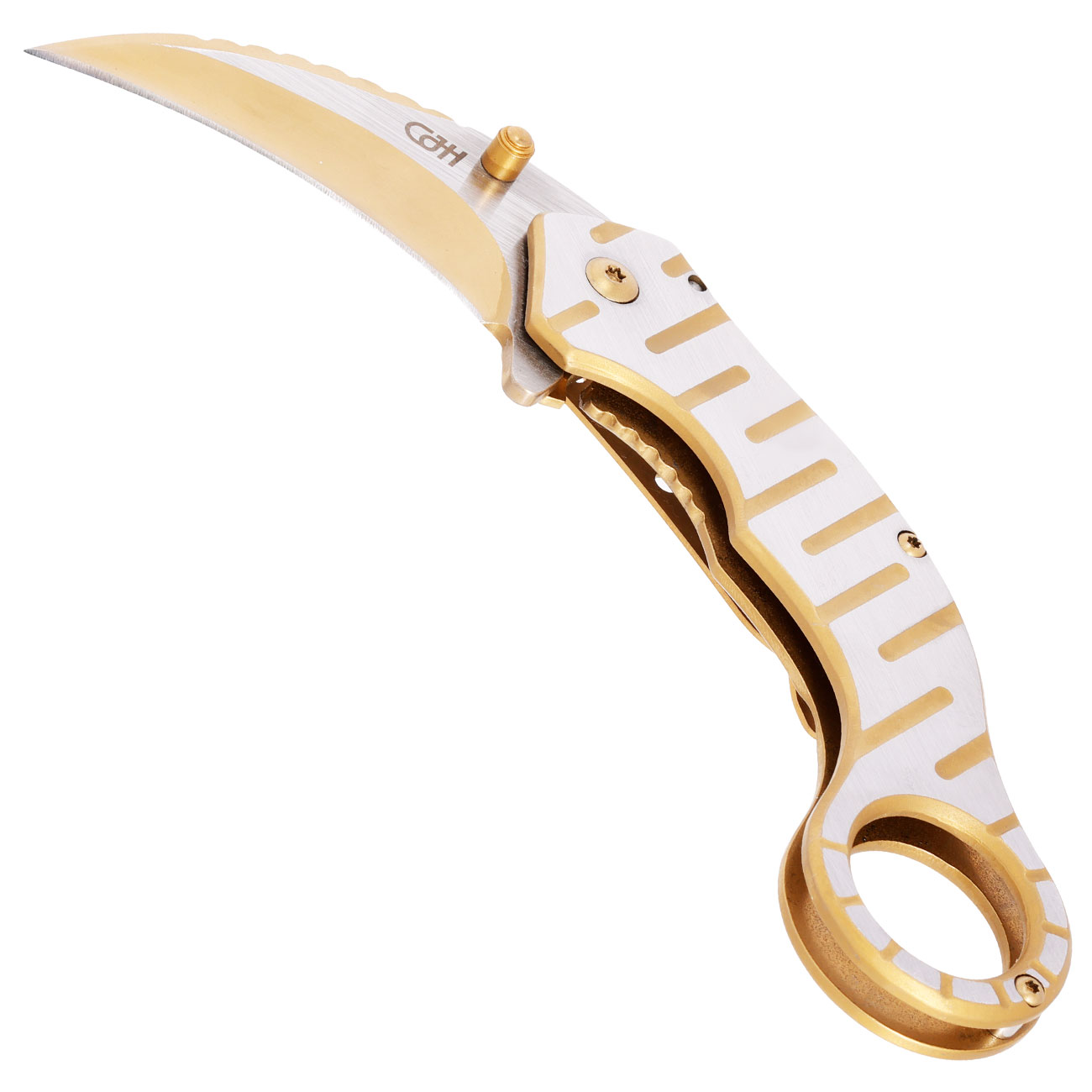CJH Karambit silber/gold inkl. Grtelclip Bild 2