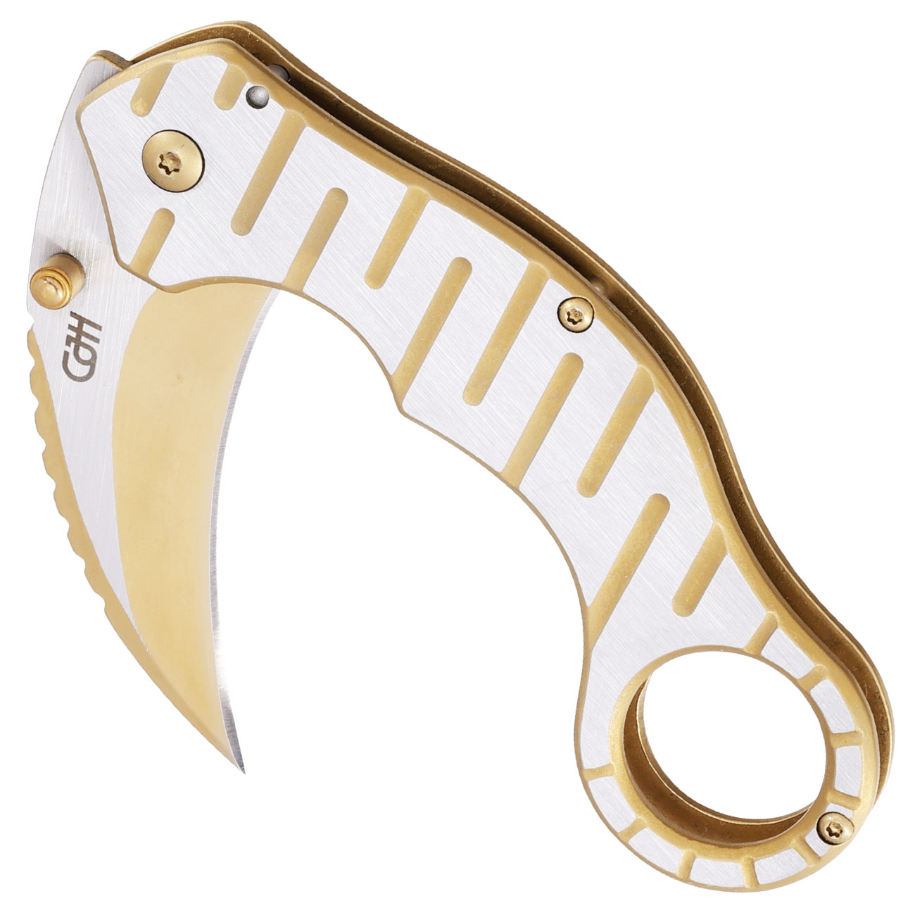 CJH Karambit silber/gold inkl. Grtelclip Bild 3
