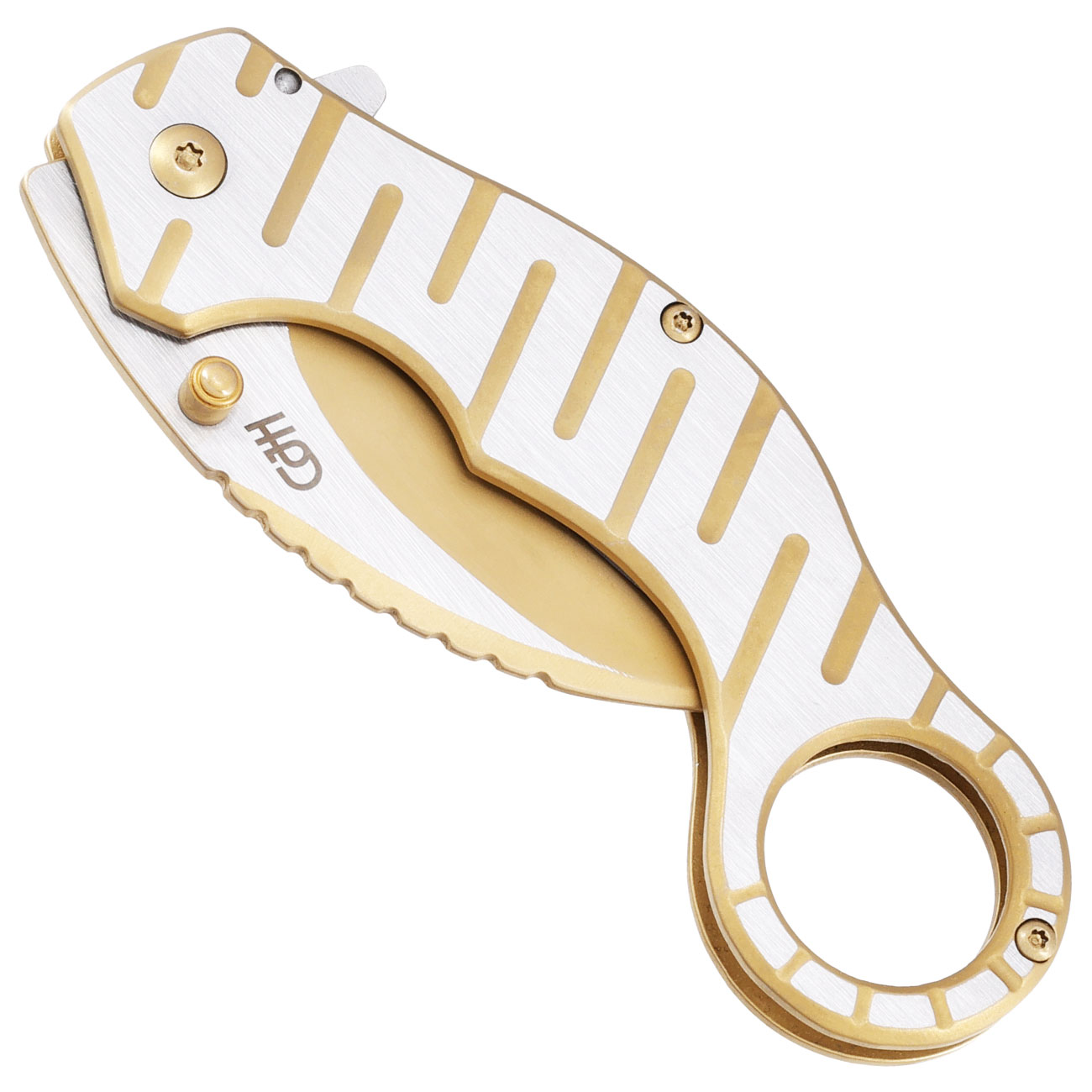 CJH Karambit silber/gold inkl. Grtelclip Bild 4