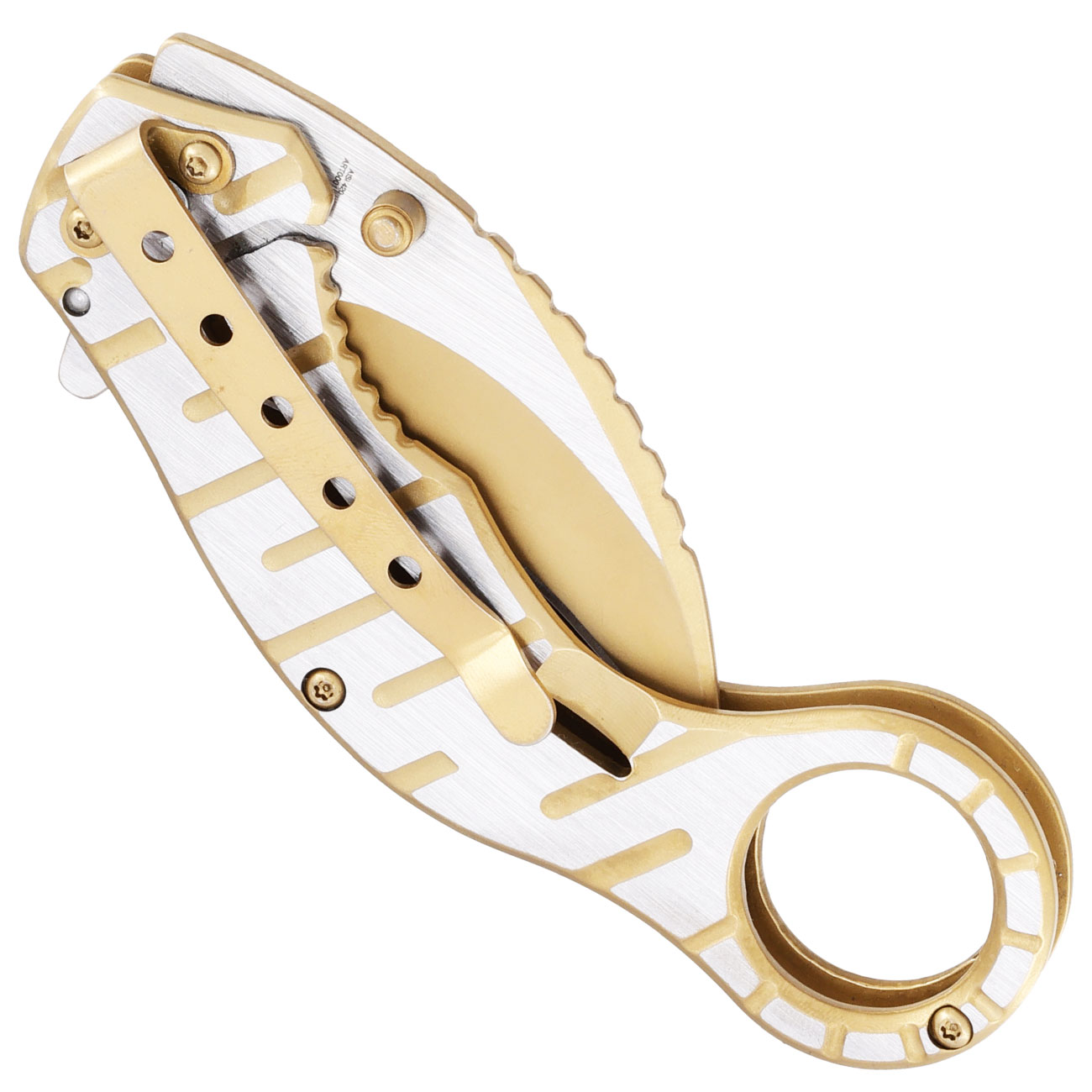 CJH Karambit silber/gold inkl. Grtelclip Bild 5