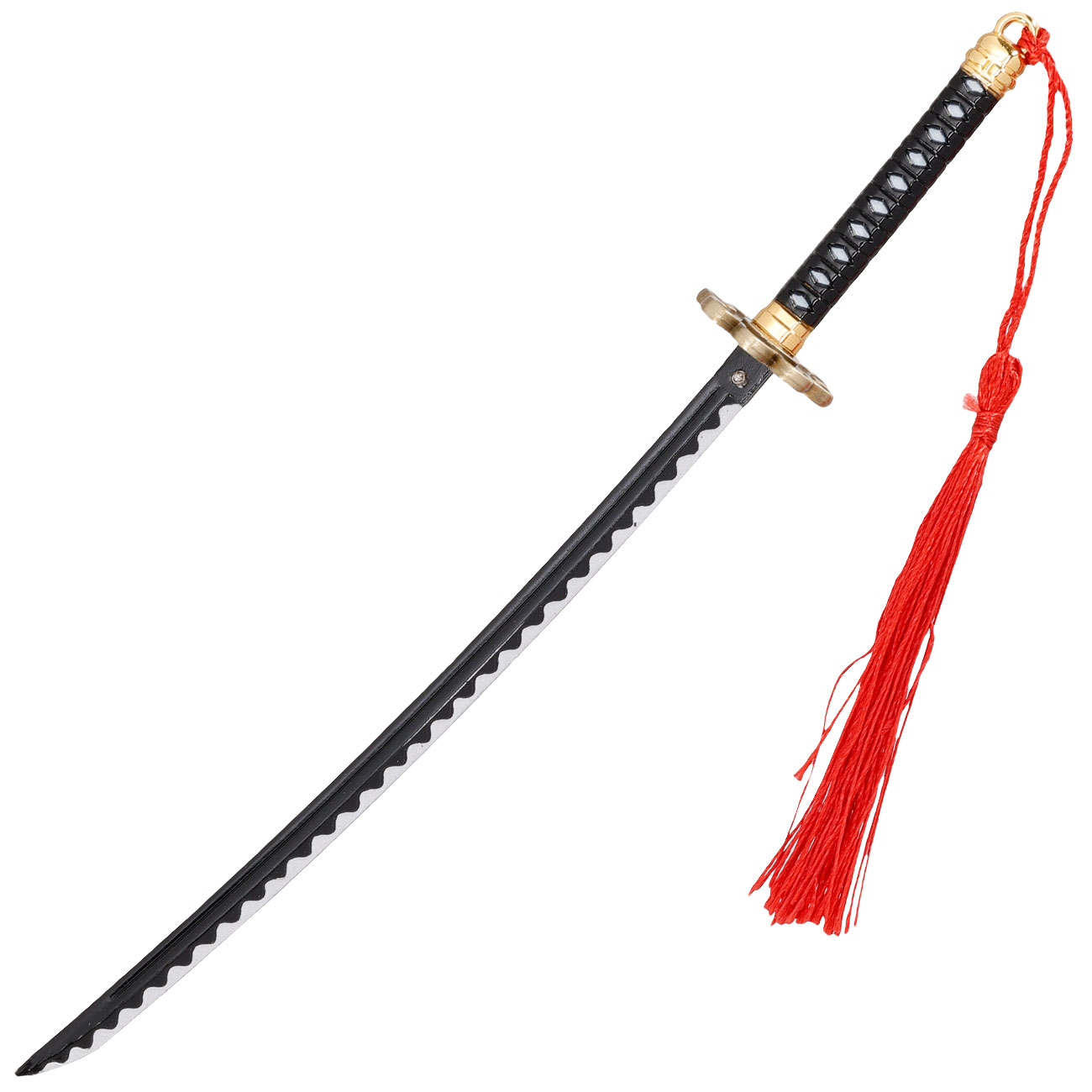 Schlsselanhnger Mini Katana One Piece Zorro Shusui schwarz/lila inkl. Scheide und Schwertstnder Bild 1