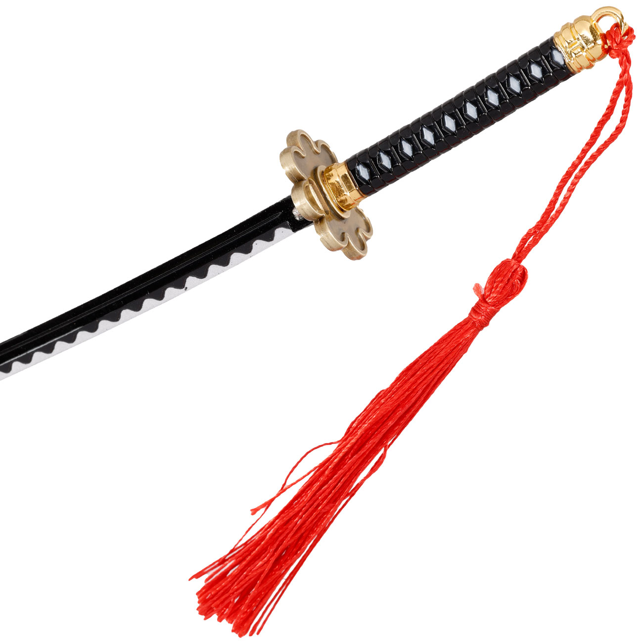 Schlsselanhnger Mini Katana One Piece Zorro Shusui schwarz/lila inkl. Scheide und Schwertstnder Bild 5