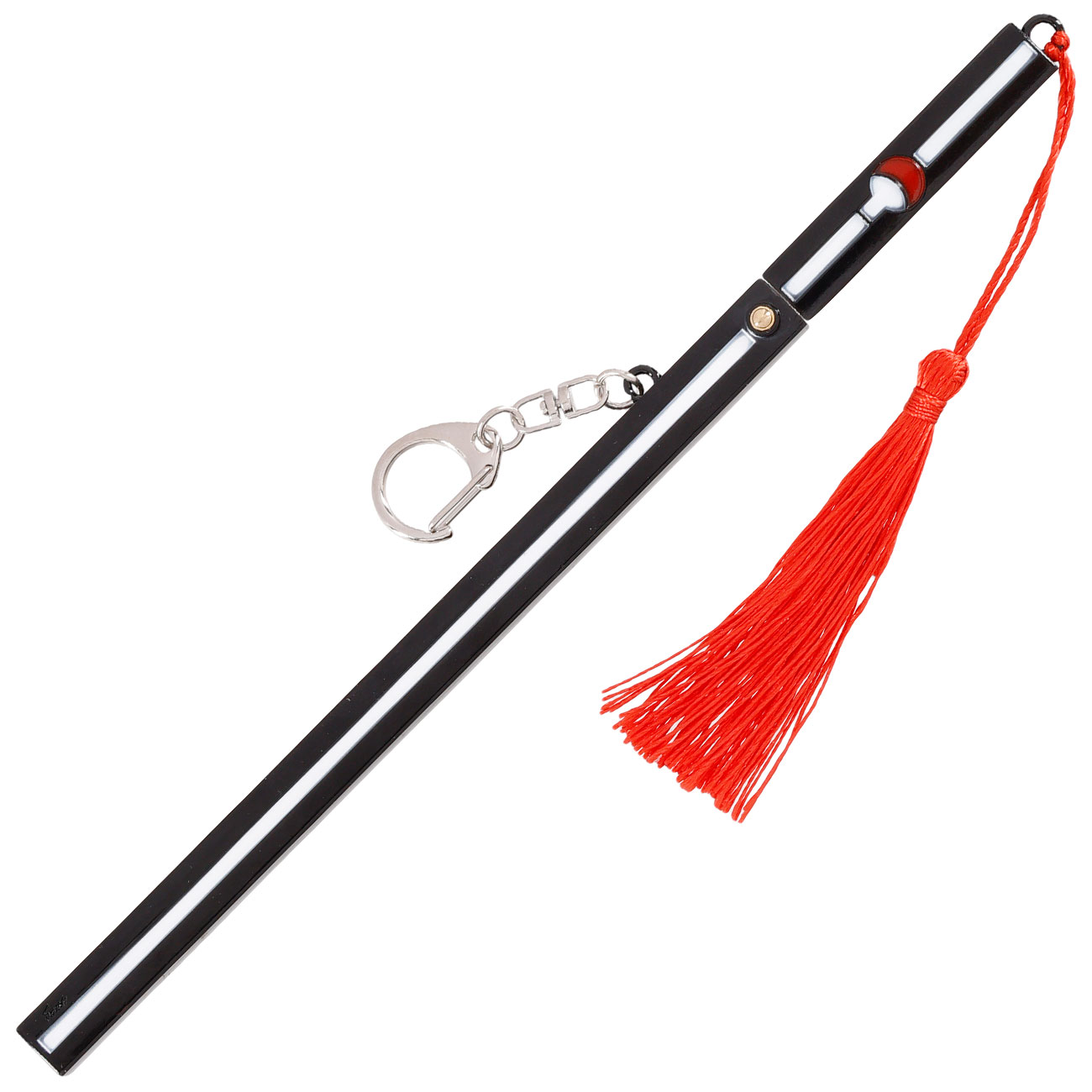 Schlsselanhnger Mini Katana Naruto Sasuke Uchiha schwarz/wei inkl. Scheide und Schwertstnder Bild 2