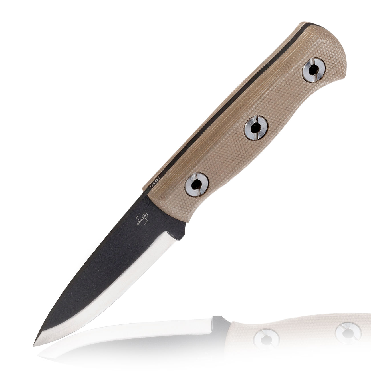 Bker Plus Outdoormesser Vigtig 2.0 braun inkl. Kydexscheide und Grtelclip
