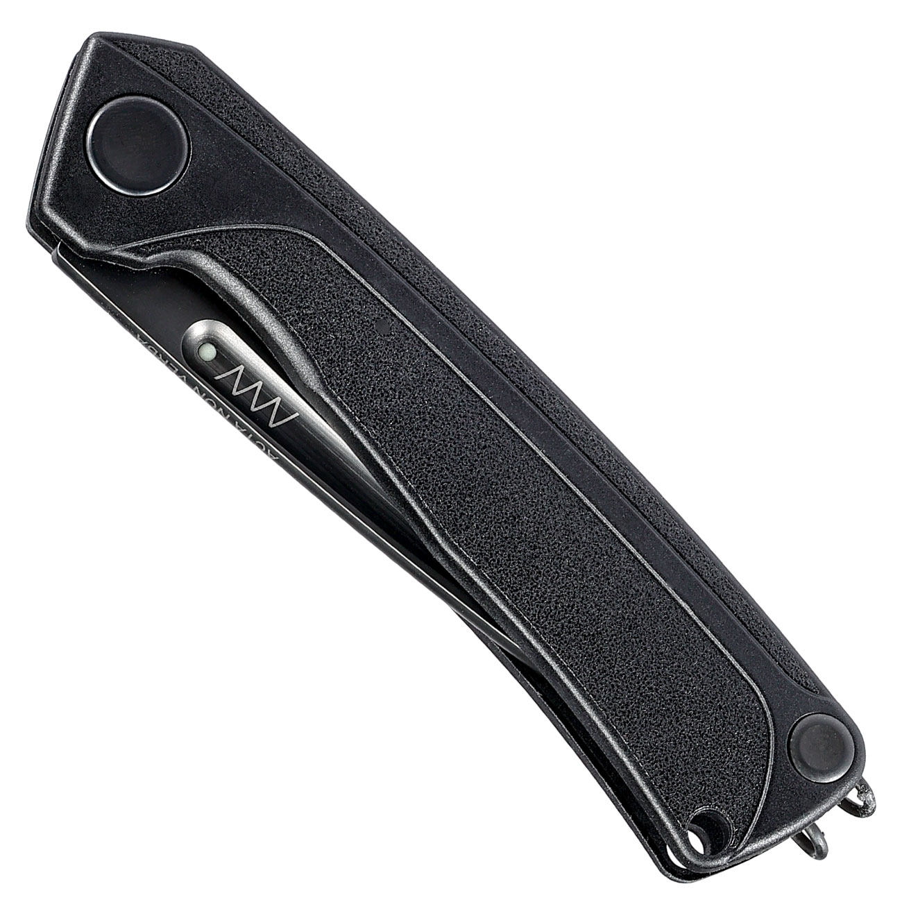 ANV Knives Taschenmesser Z200 BB mit Sgezahnung Sleipner Stahl schwarz inkl. Grtelclip Bild 4