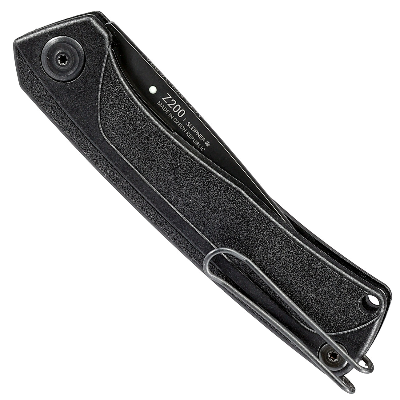 ANV Knives Taschenmesser Z200 BB mit Sgezahnung Sleipner Stahl schwarz inkl. Grtelclip Bild 5
