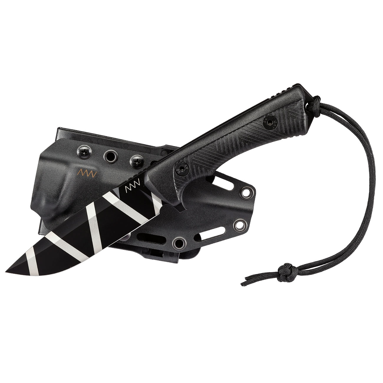 ANV Knives Outdoormesser P250 Sleipner Stahl Cerakote schwarz camo inkl. Kydexscheide Bild 3