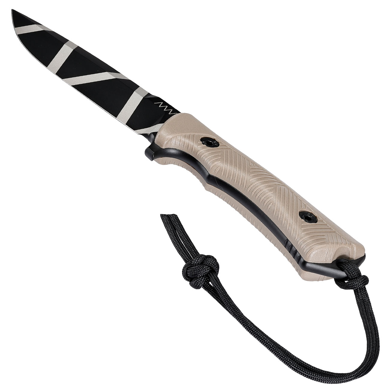 ANV Knives Outdoormesser P250 Sleipner Stahl Cerakote coyote/schwarz camo inkl. Kydexscheide Bild 2