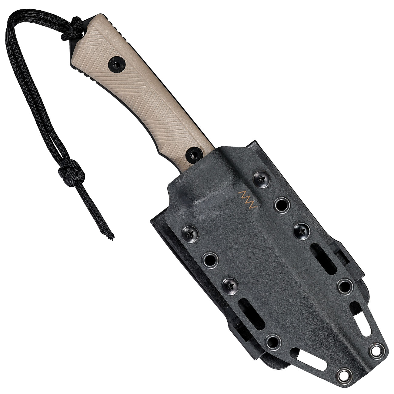 ANV Knives Outdoormesser P250 Sleipner Stahl Cerakote coyote/schwarz camo inkl. Kydexscheide Bild 4