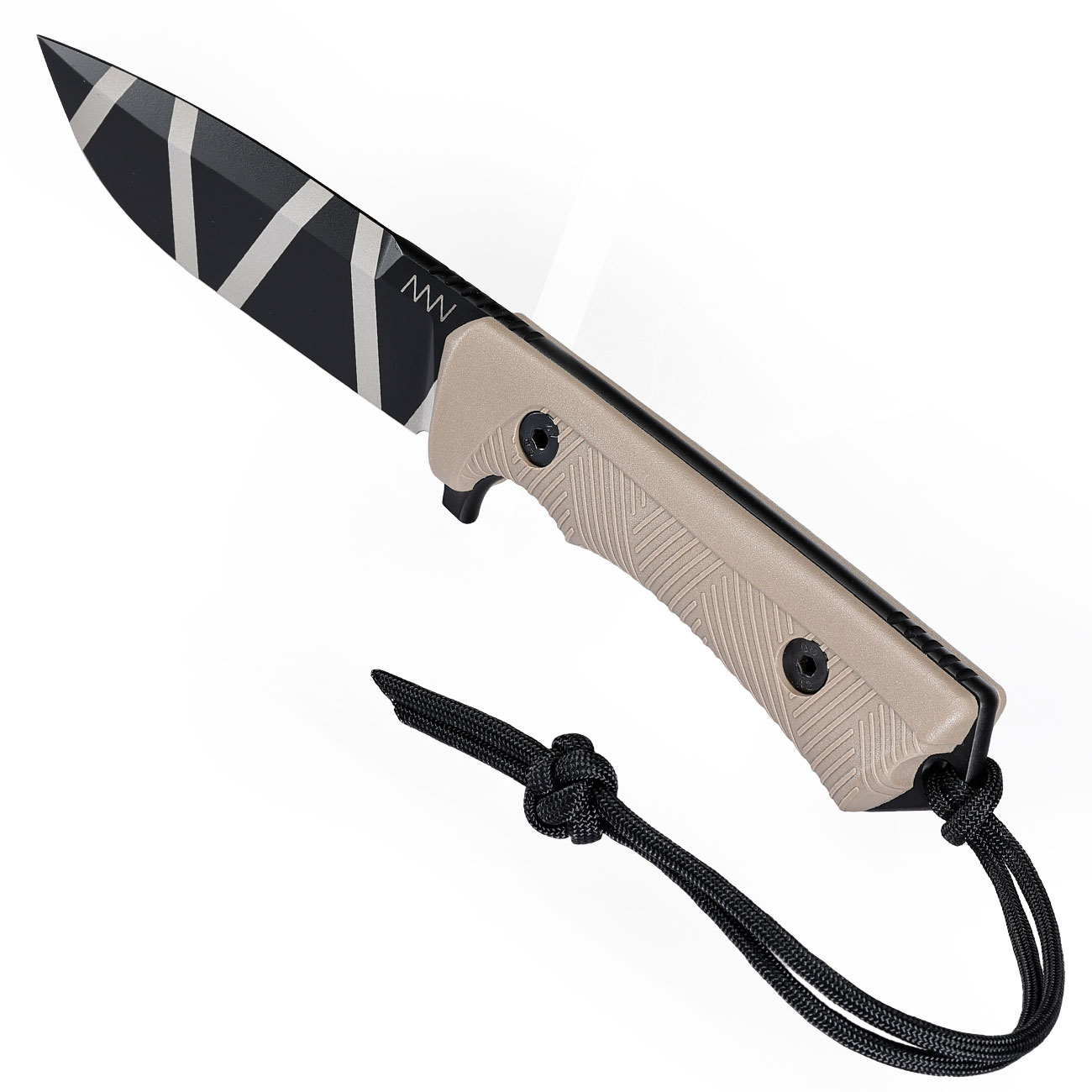 ANV Knives Outdoormesser P250 Sleipner Stahl Cerakote coyote/schwarz camo inkl. Kydexscheide Bild 6