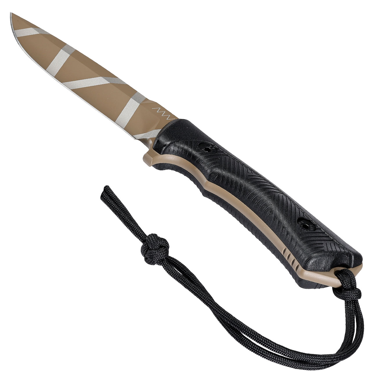 ANV Knives Outdoormesser P250 Sleipner Stahl Cerakote schwarz/coyote camo inkl. Kydexscheide Bild 2