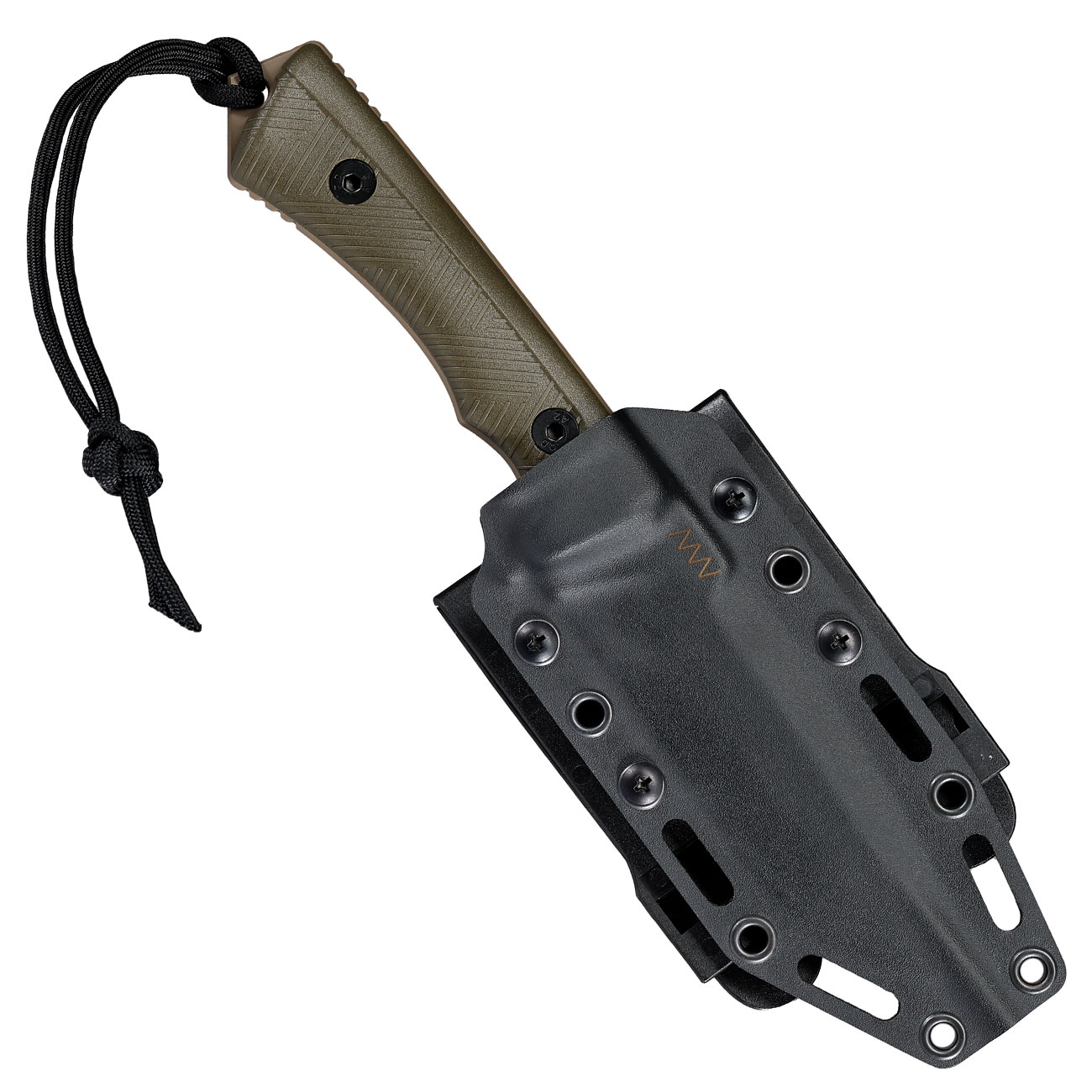 ANV Knives Outdoormesser P250 Sleipner Stahl Cerakote olive/coyote camo inkl. Kydexscheide Bild 4