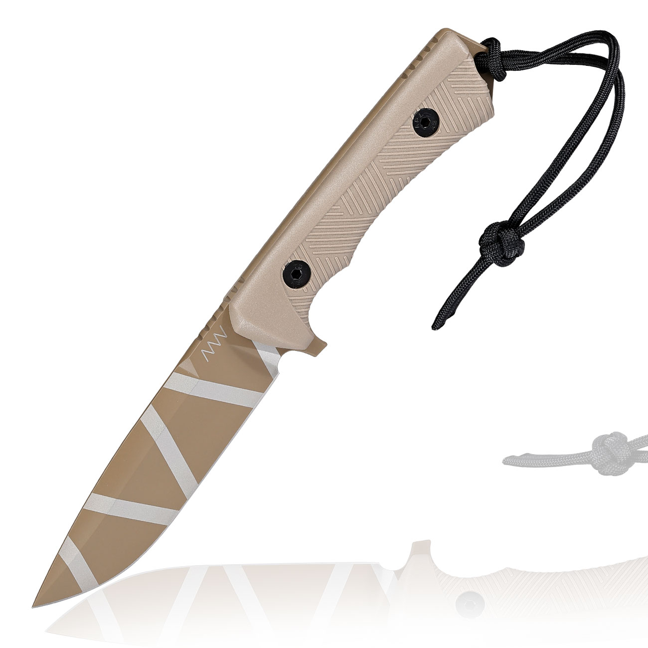 ANV Knives Outdoormesser P250 Sleipner Stahl Cerakote coyote camo inkl. Kydexscheide