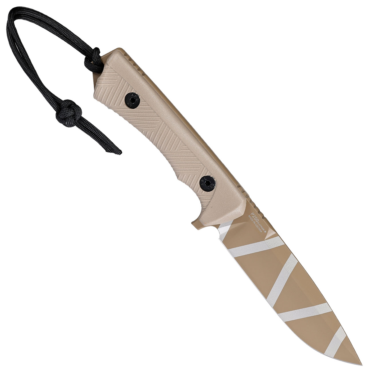 ANV Knives Outdoormesser P250 Sleipner Stahl Cerakote coyote camo inkl. Kydexscheide Bild 1