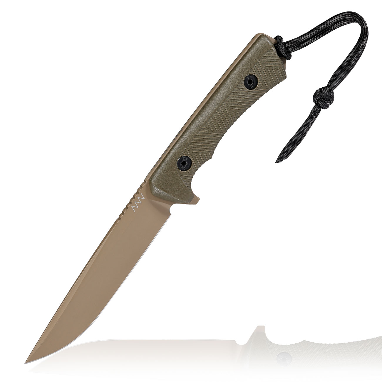 ANV Knives Outdoormesser P300 Sleipner Stahl Cerakote oliv/coyote inkl. Kydexscheide