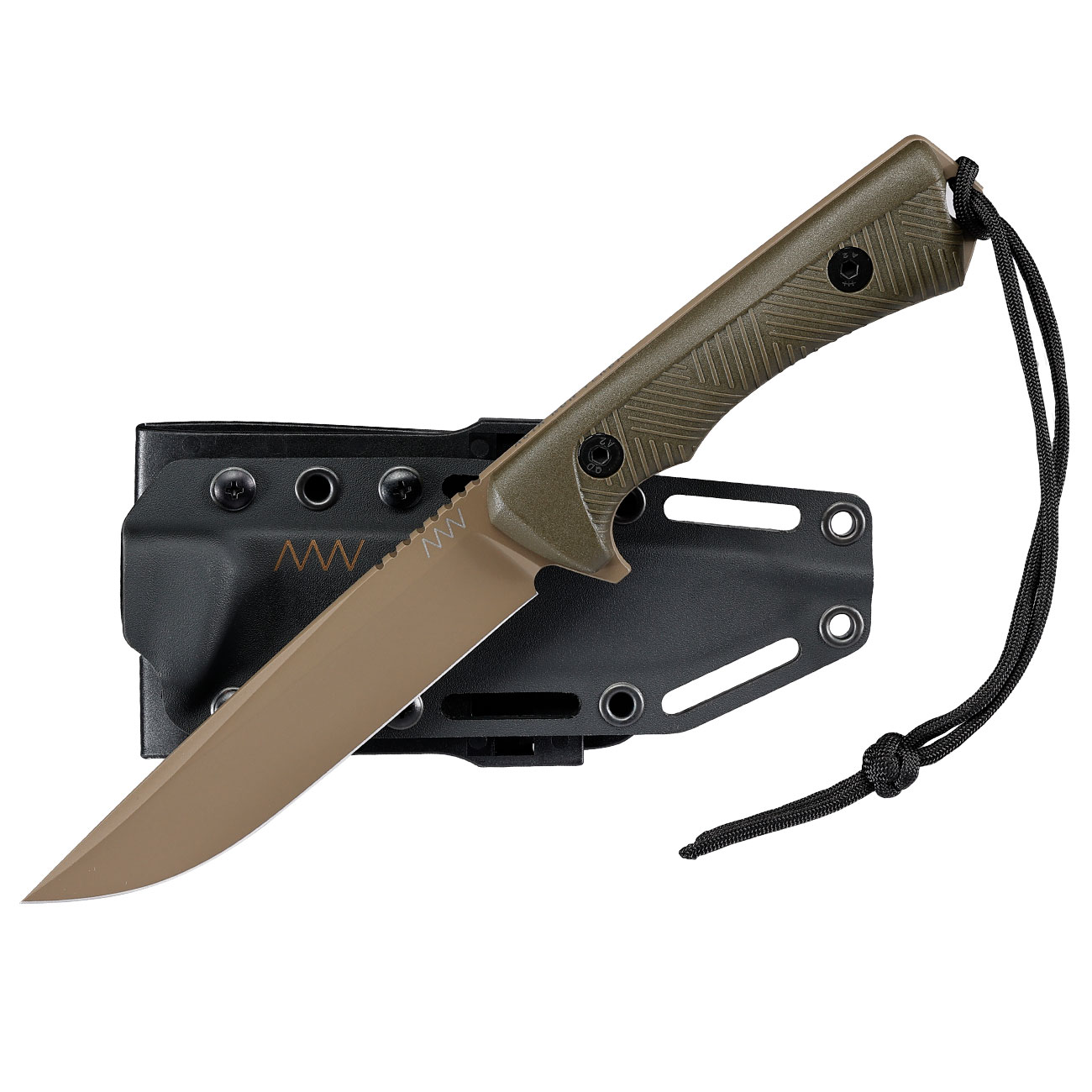 ANV Knives Outdoormesser P300 Sleipner Stahl Cerakote oliv/coyote inkl. Kydexscheide Bild 3