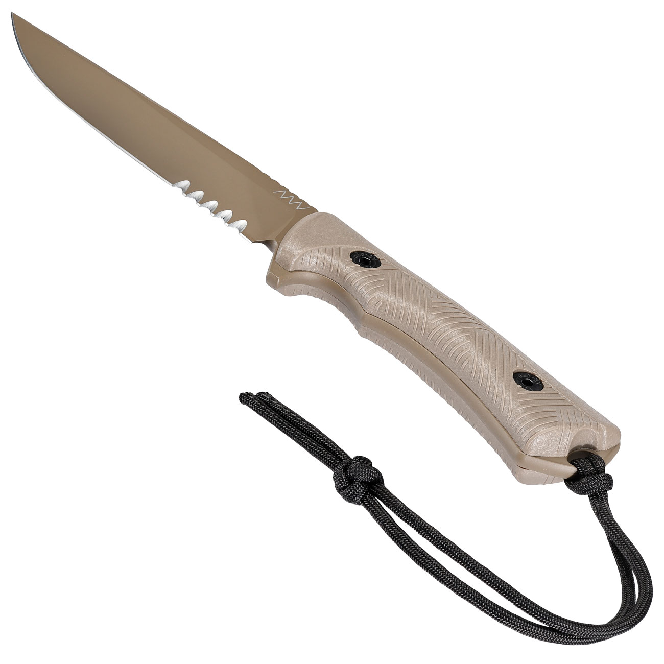 ANV Knives Outdoormesser P300 mit Sgezahnung Sleipner Stahl Cerakote coyote inkl. Kydexscheide Bild 2