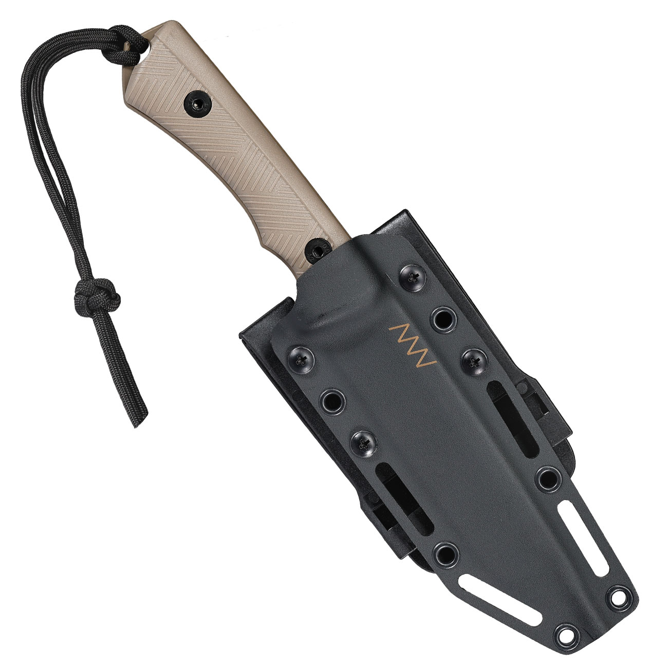 ANV Knives Outdoormesser P300 mit Sgezahnung Sleipner Stahl Cerakote coyote inkl. Kydexscheide Bild 4