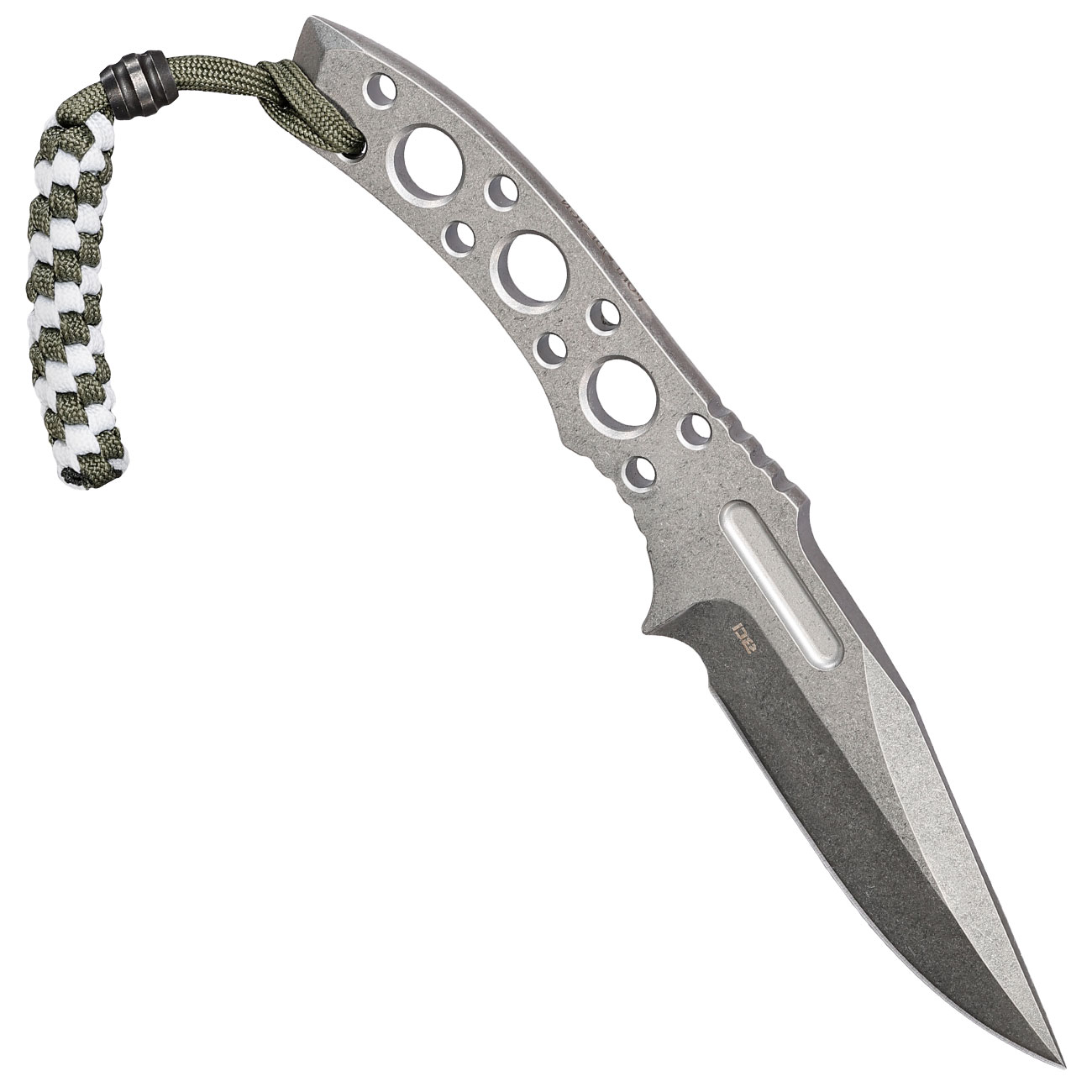 Pohl Force Outdoormesser Charlie Two SW Gen2 silber inkl. Kydexscheide und nachleuchtendem Lanyard Bild 1