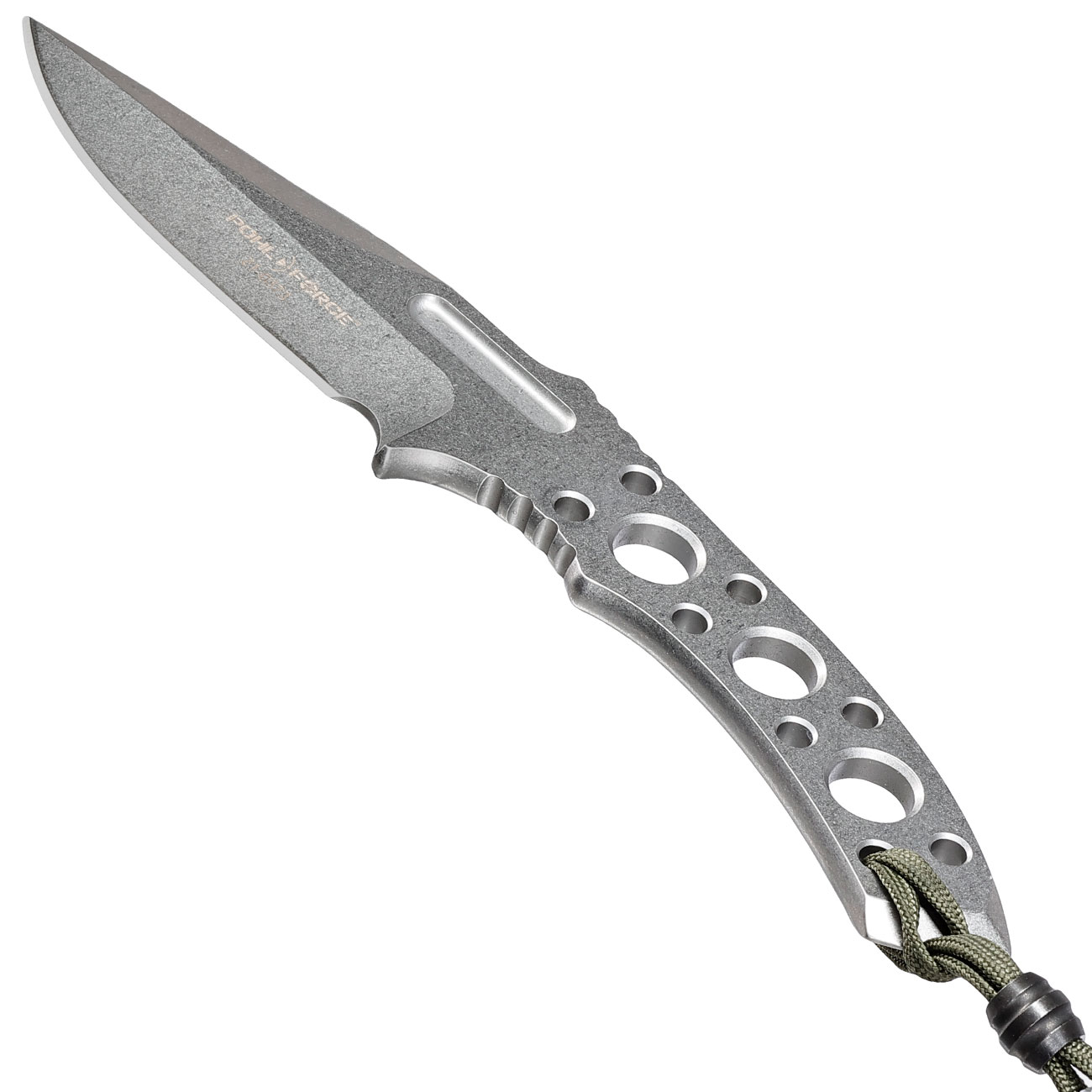 Pohl Force Outdoormesser Charlie Two SW Gen2 silber inkl. Kydexscheide und nachleuchtendem Lanyard Bild 2